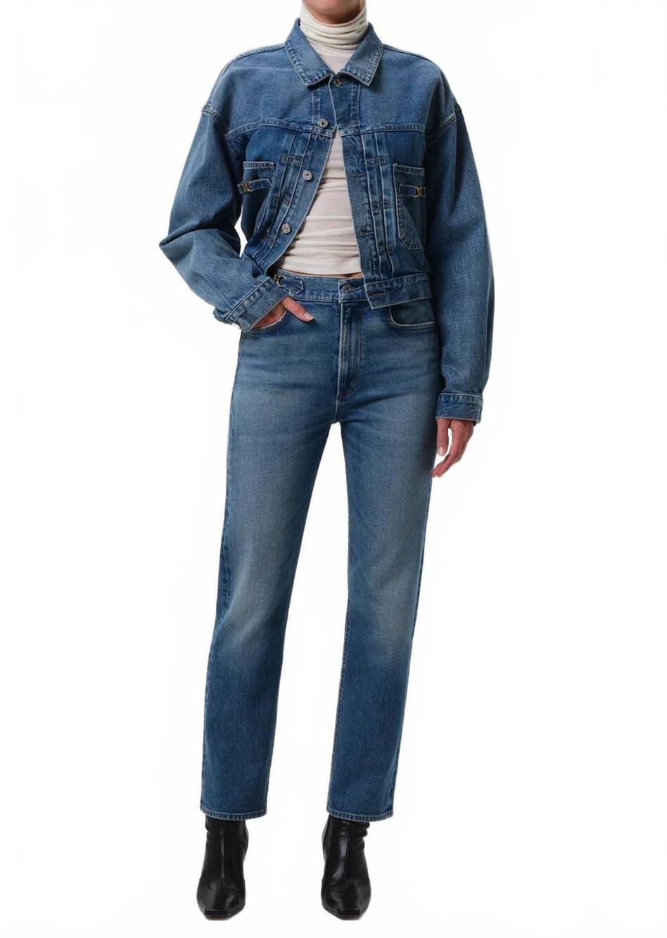 NEW CITIZENS OF HUMANITY horsebit blaine straight leg jeans in alma